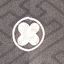 楽器尽くしの黒羽織　背紋