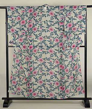 アザミ絽小紋単衣