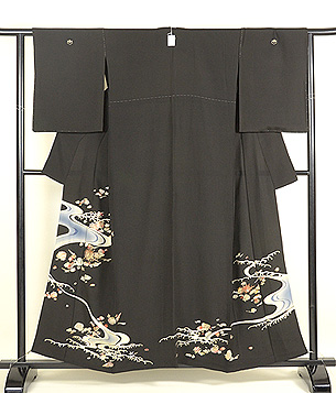 貝尽くし単衣黒留袖