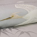 竹林白鷺の単衣付下　質感・風合