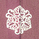 小豆色夏お召水辺の図小紋　背紋