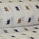 井桁柄の越後上布　質感・風合