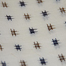 井桁柄の越後上布　質感・風合