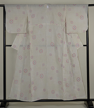 桜の花丸紋越後上布