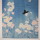 空色にコスモスの付下　上前