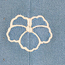 空色にコスモスの付下　背紋