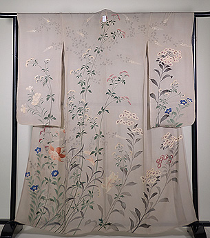 秋の野花の訪問着