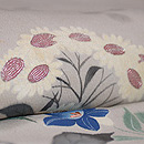 秋の野花の訪問着　質感・風合