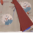 コブシに雪輪紋のお散歩着 上前