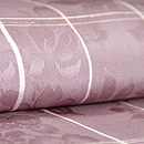 葡萄色紋錦紗変わり格子袷お散歩着　質感・風合