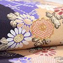 道長文様に菊、カエデの付下 質感・風合