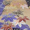 道長文様に菊、カエデの付下 質感・風合