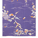 江戸紫縮緬地四季の花訪問着 上前