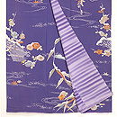 江戸紫縮緬地四季の花訪問着 上前