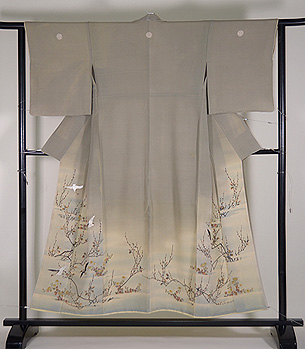 水辺に雁の図付下