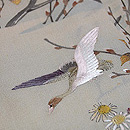 水辺に雁の図付下 質感・風合