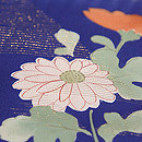 秋冬の花に市松模様小紋　質感・風合