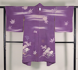 菊に紅葉の図羽織