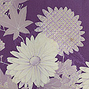 菊に紅葉の図羽織　質感・風合