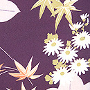 小菊に枝垂れ紅葉の図羽織　質感・風合