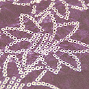 菊絞り小紋紫根染袷　質感・風合