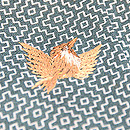 雀の刺繍江戸小紋　質感・風合