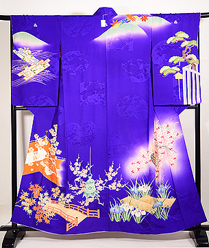 四季の情景三つ紋訪問着