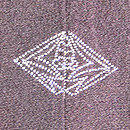 黒地霞に梅・椿の羽織　背紋