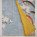 白ツツジに鯉の訪問着　上前