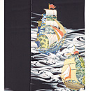 帆船の図訪問着　上前