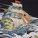 帆船の図訪問着　質感・風合