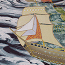 帆船の図訪問着　質感・風合