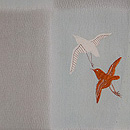 春秋花に千鳥模様単衣羽織　質感・風合