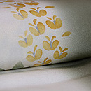 藤の花の単衣小紋　質感・風合