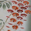 藤の花の単衣小紋　質感・風合