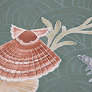 貝尽くし単衣訪問着　質感・風合