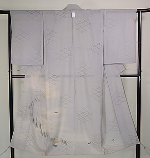 虫の行列 単衣の訪問着