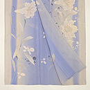 萩と百合の花の単衣訪問着　上前