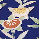 藍地杜若訪問着 質感・風合