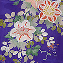 霞に春秋花束の単衣訪問着　質感・風合