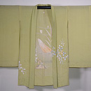 芦辺に舫い船の単衣羽織　正面