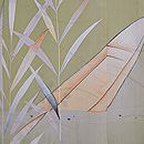 芦辺に舫い船の単衣羽織　質感・風合