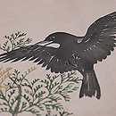 樹林に群れカラスの訪問着 質感・風合