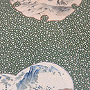 大小あられ風景の裾柄模様三つ紋袷　質感・風合