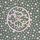 大小あられ風景の裾柄模様三つ紋袷　背紋