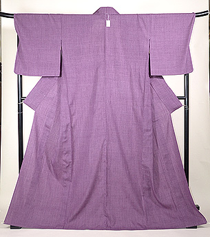 赤紫紬単衣