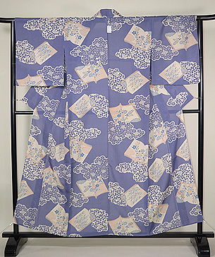 草子に萩、撫子絽小紋