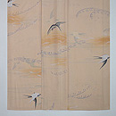 波に燕絽縮緬小紋　上前