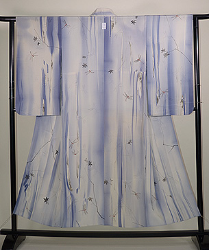 沢に深山蜻蛉単衣付下