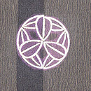 荒磯にツバメ錦紗単衣羽織 背紋